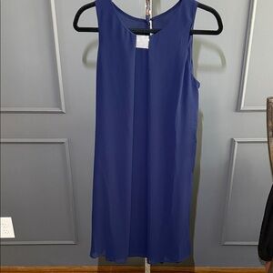 MSK Rhinestone Chiffon Flyaway Dress size 6 navy